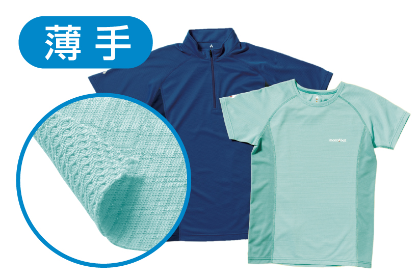 ウイックロンクールのTシャツ2枚と生地アップ