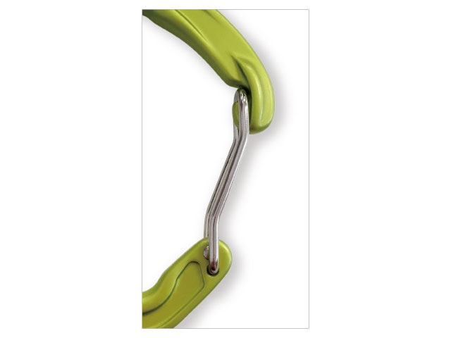 ワイヤーゲートのカラビナ