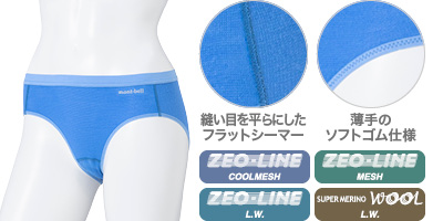 アクティブショーツ
縫い目を平らにしたフラットシーマー、薄手のソフトゴム仕様
素材：ジオライン クールメッシュ、ジオライン メッシュ、ジオライン L.W.、スーパーメリノウール L.W.